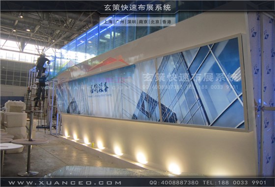 大型展台现场搭建照片