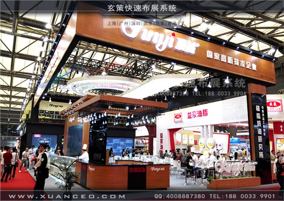 顶益食品展台搭建左视图