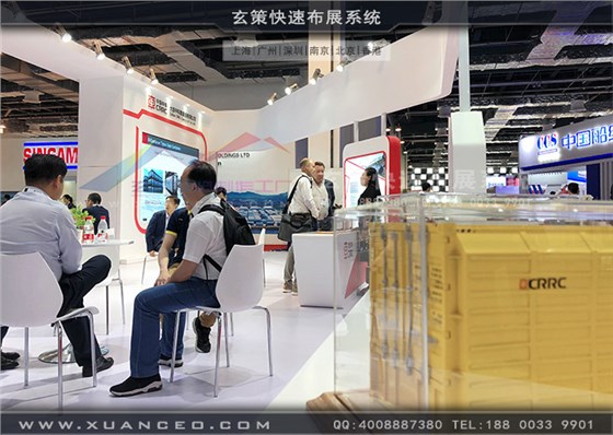 中车展台搭建细节图